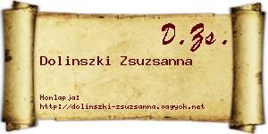 Dolinszki Zsuzsanna névjegykártya