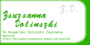 zsuzsanna dolinszki business card